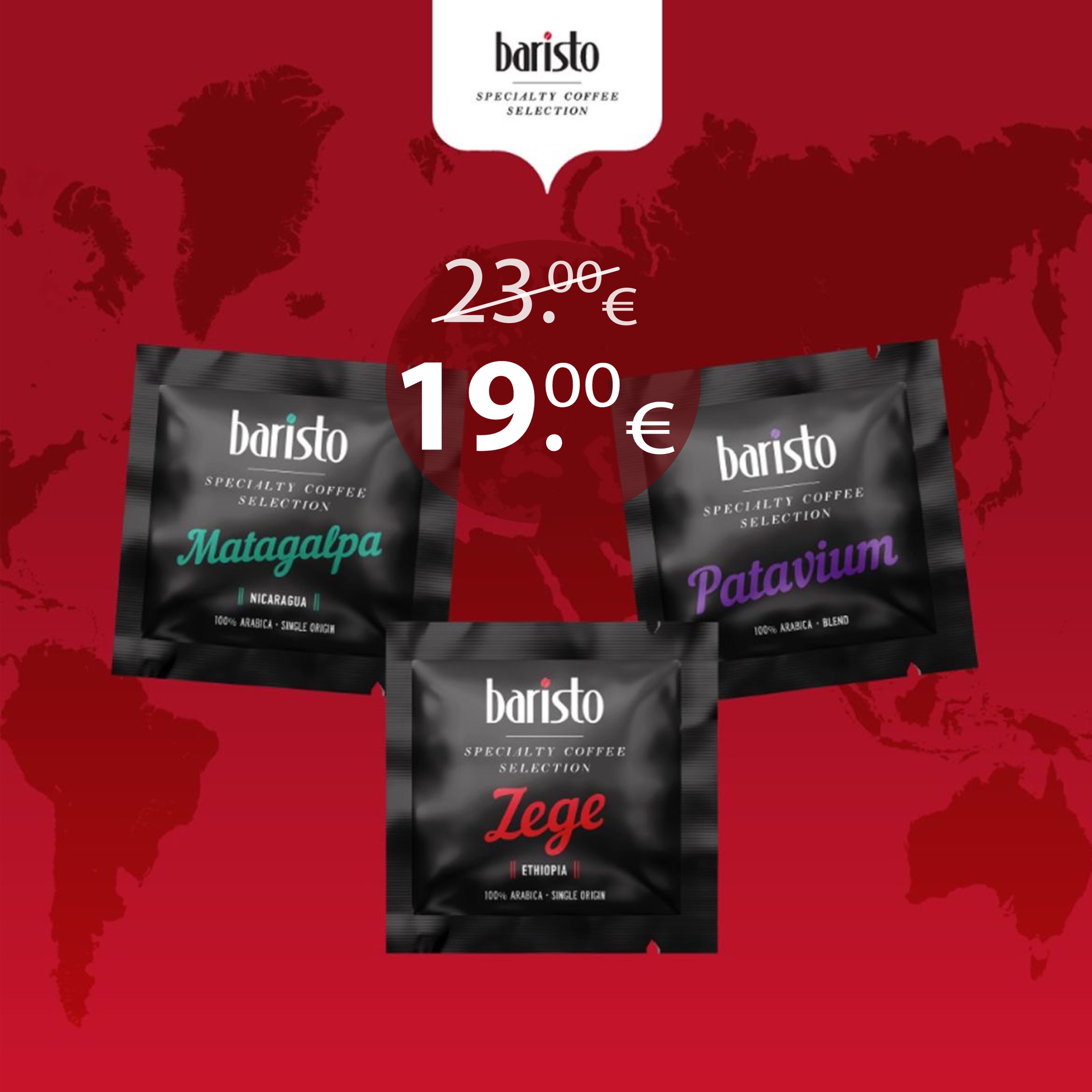 Baristo Specialty 100% Arabica кафе дози